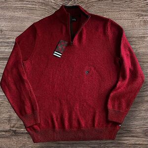 Chaps Men's Quarter Zip Up Sweater!